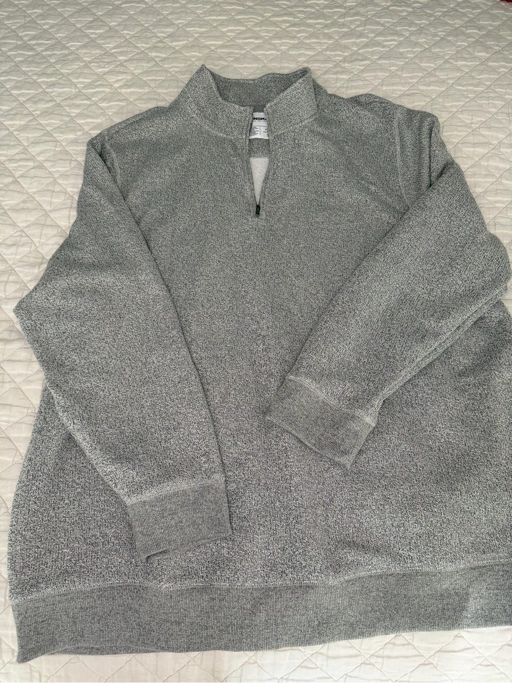 Sonoma Heather Gray Half-Zip Pullover Sweater